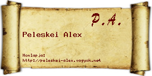 Peleskei Alex névjegykártya