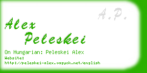 alex peleskei business card